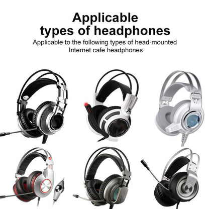 Universal PU Leather Headband Protective Cover, Size:Rectangle 24.5x10cm(Black) - Earmuff & Pad by buy2fix | Online Shopping UK | buy2fix