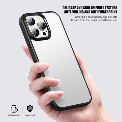 For iPhone 16 iPAKY Bright Color Frosted Series Shockproof PC+TPU Phone Case(Black) - iPhone 16 Cases by iPAKY | Online Shopping UK | buy2fix
