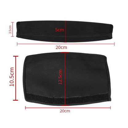 Elastic Cotton Cloth Headband Protective Cover, Size:Curved 20x12.5x10.5cm(Black) - Earmuff & Pad by buy2fix | Online Shopping UK | buy2fix