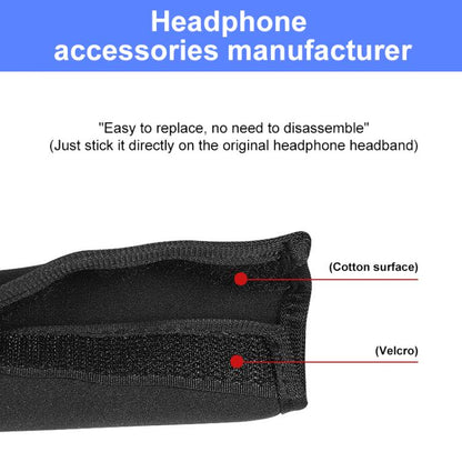 Elastic Cotton Cloth Headband Protective Cover, Size:Curved 25.5x13x9cm(Black) - Earmuff & Pad by buy2fix | Online Shopping UK | buy2fix