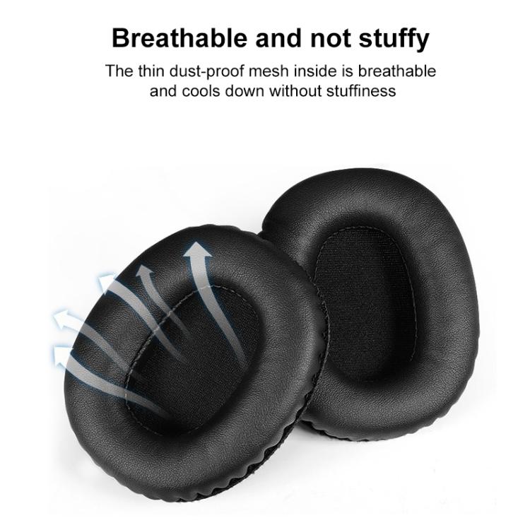 2pcs Sponge Earmuffs Replacement Earpads For Marshall Monitor, Model:Ice Silk Cloth(Black) - Earmuff & Pad by buy2fix | Online Shopping UK | buy2fix
