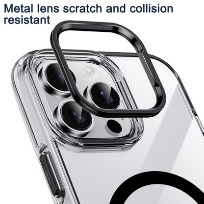 For iPhone 16 Plus iPAKY Mingxing Series MagSafe Magnetic Shockproof PC+TPU Phone Case(Transparent + Black) - iPhone 16 Plus Cases by iPAKY | Online Shopping UK | buy2fix