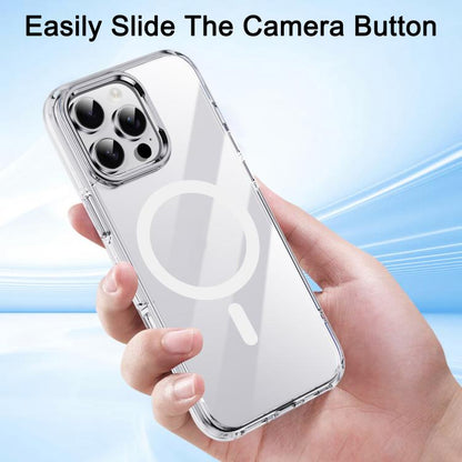 For iPhone 16 Pro Max iPAKY Mingxing Series MagSafe Magnetic Shockproof PC+TPU Phone Case(Transparent + Black) - iPhone 16 Pro Max Cases by iPAKY | Online Shopping UK | buy2fix