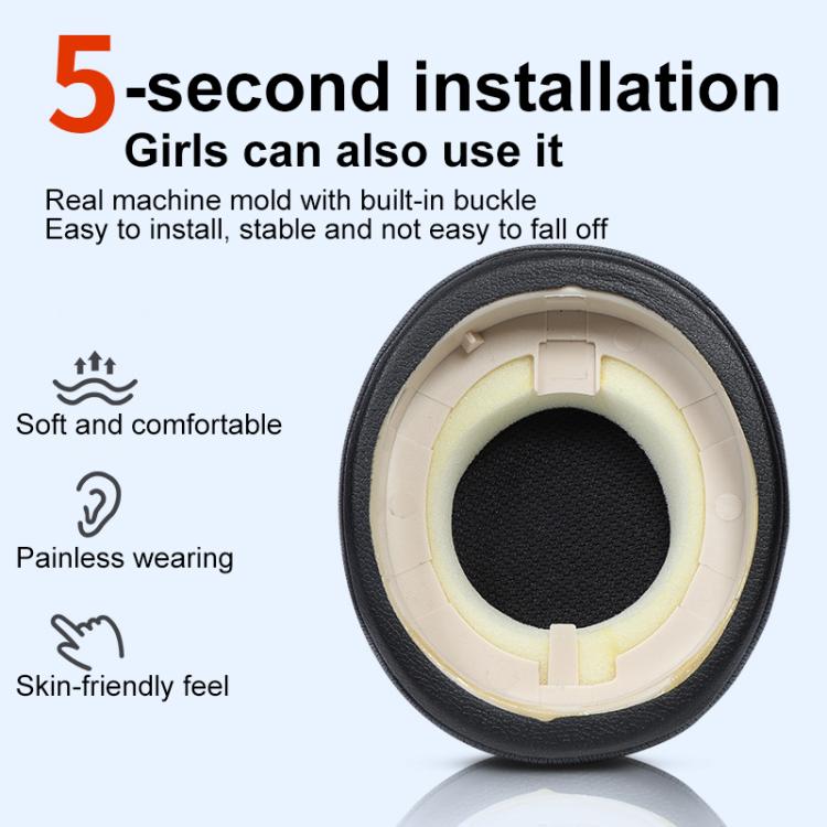 1 Pair Protein Leather Earpads For Jabra Evolve2 65 / Evolve2 40 SE / Elite 45H(Gold) - Earmuff & Pad by buy2fix | Online Shopping UK | buy2fix