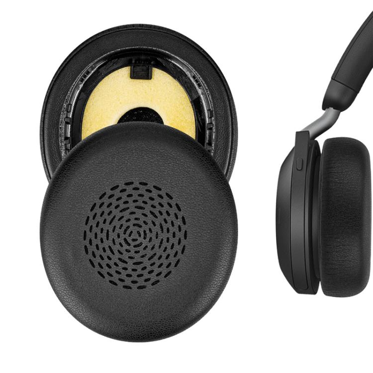 1 Pair Protein Leather Earpads For Jabra Evolve2 75(Black) - Earmuff & Pad by buy2fix | Online Shopping UK | buy2fix