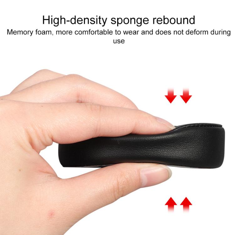 2pcs Protein Leather Replacement Earpads For 1MORE MK801(Black) - Earmuff & Pad by buy2fix | Online Shopping UK | buy2fix