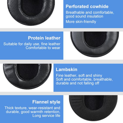 2pcs Sponge Earmuffs Replacement Earpads For Audeze LCD-2 / LCD-3 / LCD-4, Model:Lambskin(Black) - Earmuff & Pad by buy2fix | Online Shopping UK | buy2fix