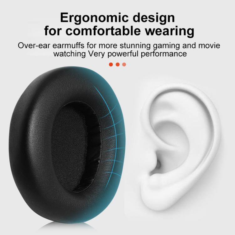 2pcs Protein Leather Earpads For SteelSeries Arctis Nova Wired Headphones(Black) - Earmuff & Pad by buy2fix | Online Shopping UK | buy2fix