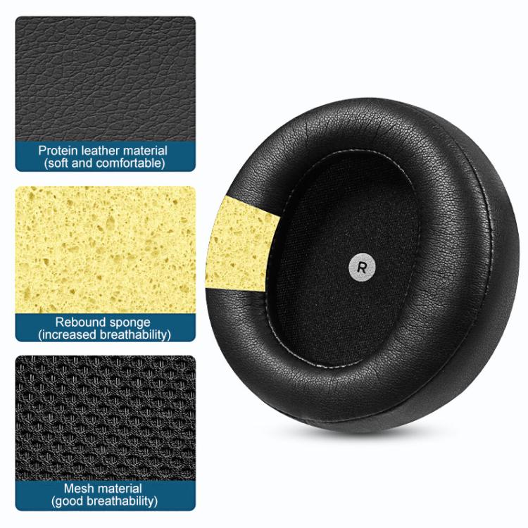 1 Pair Sponge Earmuffs Replacement Earpads For Audeze Maxwell, Model:Protein Leather(Black) - Earmuff & Pad by buy2fix | Online Shopping UK | buy2fix