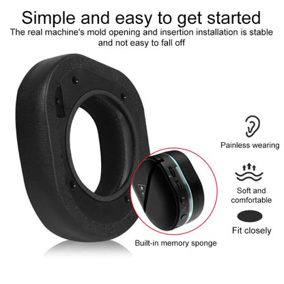 1 Pair Protein Leather Flannel Replacement Earpads For Turtle Beach Stealth 700 Gen 2(Black) - Earmuff & Pad by buy2fix | Online Shopping UK | buy2fix
