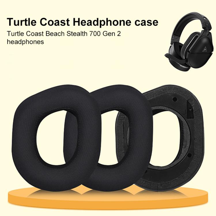 1 Pair Protein Leather Flannel Replacement Earpads For Turtle Beach Stealth 700 Gen 2(Black) - Earmuff & Pad by buy2fix | Online Shopping UK | buy2fix