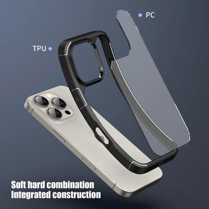 For iPhone 16 Pro iPAKY YJ Series Transparent PC+TPU Phone Case(Grey) - iPhone 16 Pro Cases by iPAKY | Online Shopping UK | buy2fix