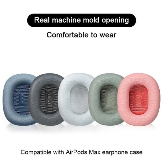 For Apple AirPods Max 2pcs Roller Cloth Magnetic Earphone Covers(Light Gray) - Earmuff & Pad by buy2fix | Online Shopping UK | buy2fix