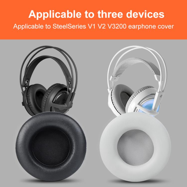 2pcs Self-adhesive Earpads For SteelSeries Siberia V1 / V2 / V3, Material:Football Net(Grey) - Earmuff & Pad by buy2fix | Online Shopping UK | buy2fix