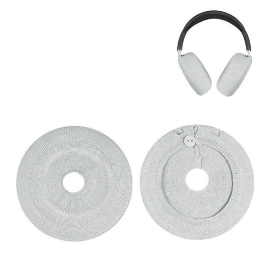 For Apple AirPods Max 2pcs Knitted Earphone Dust Cover(Light Gray)