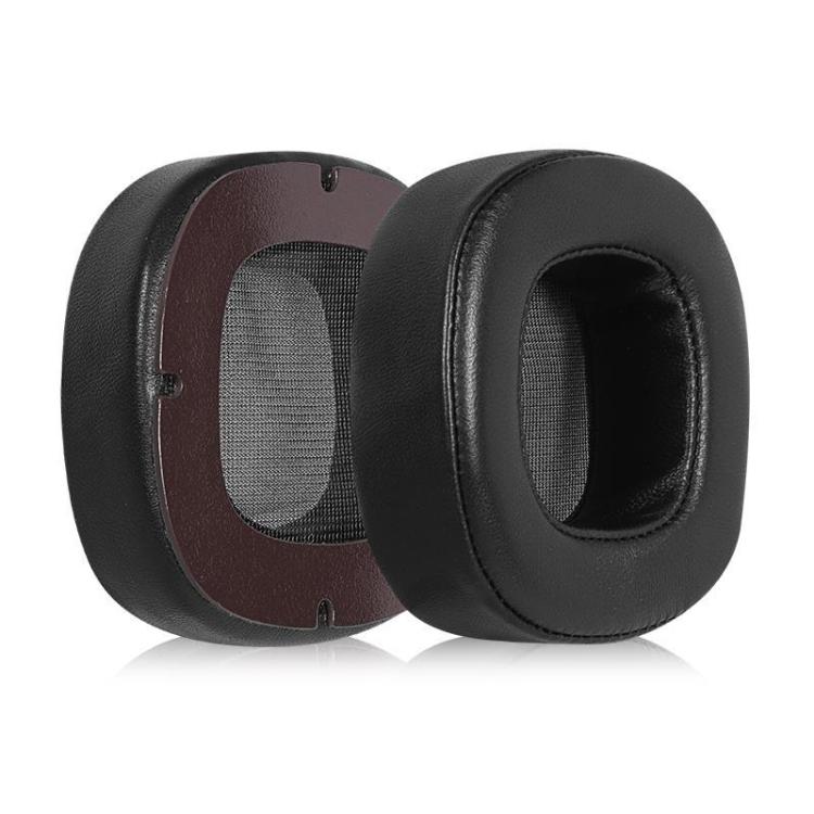 2pcs Magnetic Snap-on Lambskin Leather Earpads For Abyss Diana Phi / AB-1266(Black) - Earmuff & Pad by buy2fix | Online Shopping UK | buy2fix