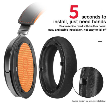 For Meizu HD60 2pcs Protein Leather Snap-on Type Earphone Covers(Titanium Gray) - Earmuff & Pad by buy2fix | Online Shopping UK | buy2fix