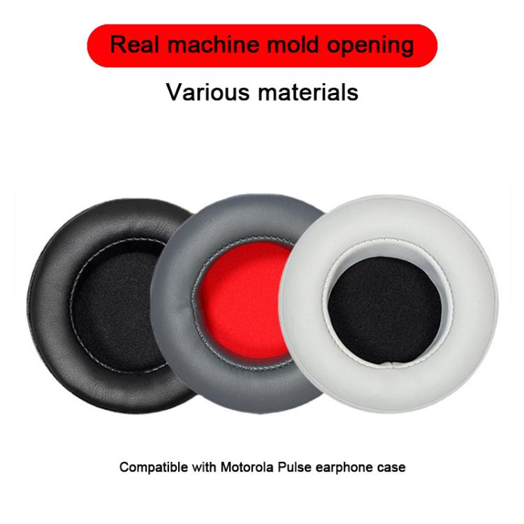 For Motorola Moto Pulse Escape 2pcs Protein Leather Snap-on Type Earphone Covers(Titanium Gray) - Earmuff & Pad by buy2fix | Online Shopping UK | buy2fix