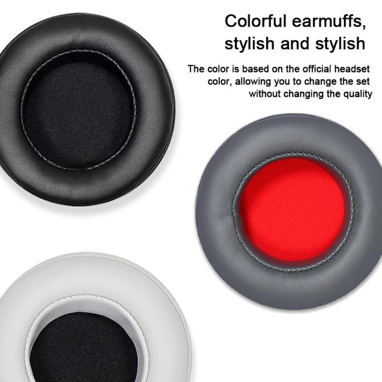 For Motorola Moto Pulse Escape 2pcs Protein Leather Snap-on Type Earphone Covers(Light gray) - Earmuff & Pad by buy2fix | Online Shopping UK | buy2fix