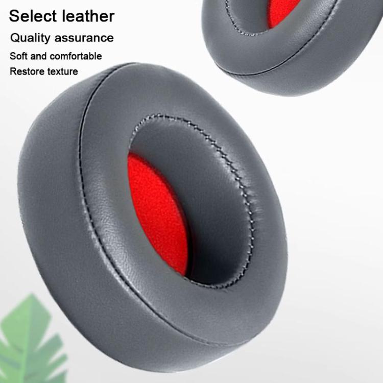 For Motorola Moto Pulse Escape 2pcs Protein Leather Snap-on Type Earphone Covers(Titanium Gray) - Earmuff & Pad by buy2fix | Online Shopping UK | buy2fix