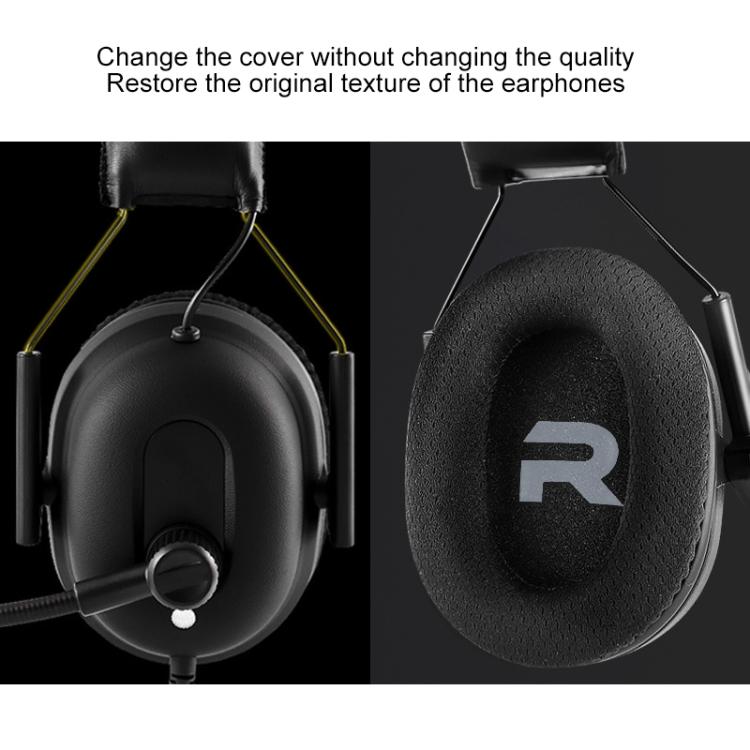 1 Pair Printing Insert Earpads For Somic G936N / G936, Material:Protein Leather(Black) - Earmuff & Pad by buy2fix | Online Shopping UK | buy2fix