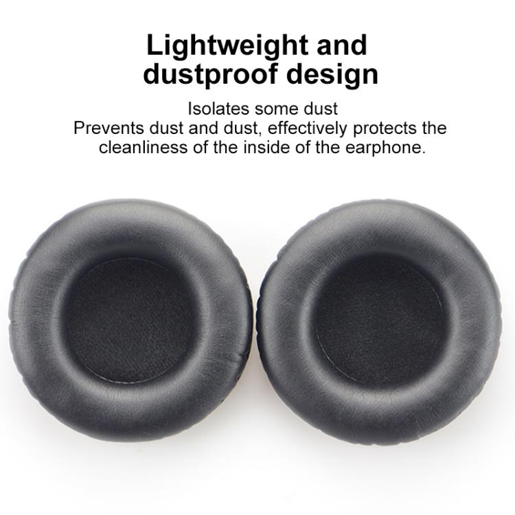 2pcs Protein Leather Earpads For Creative Aurvana Live 2(Black) - Earmuff & Pad by buy2fix | Online Shopping UK | buy2fix