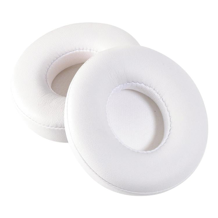 1 Pair Protein Leather Replacement Earpads For Beats Solo3 / Solo2(White) - Earmuff & Pad by buy2fix | Online Shopping UK | buy2fix