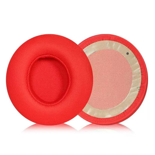 1 Pair Protein Leather Replacement Earpads For Beats Solo3 / Solo2(Red) - Earmuff & Pad by buy2fix | Online Shopping UK | buy2fix