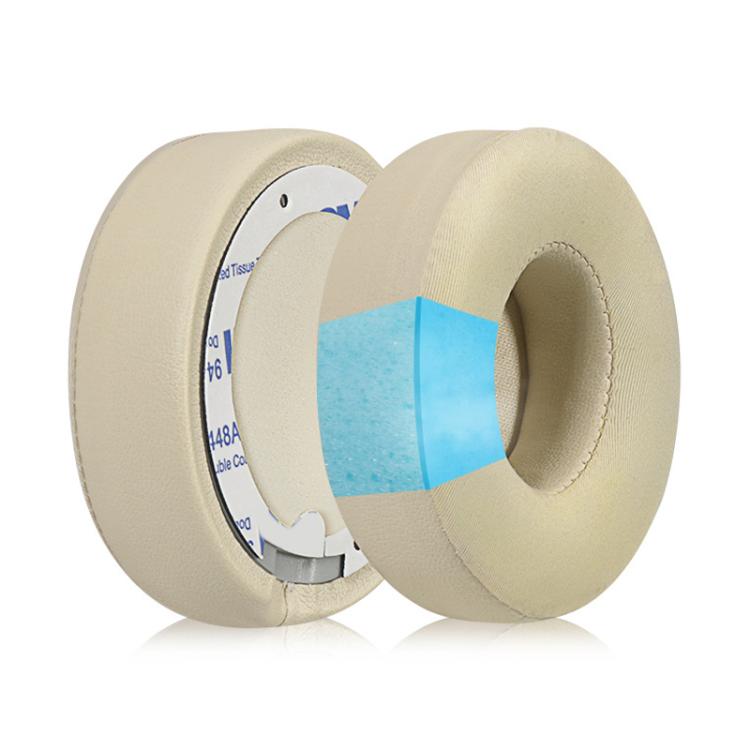 1 Pair Ice Feeling Gel Replacement Earpads For Beats Solo3 / Solo2(Matte Gold) - Earmuff & Pad by buy2fix | Online Shopping UK | buy2fix