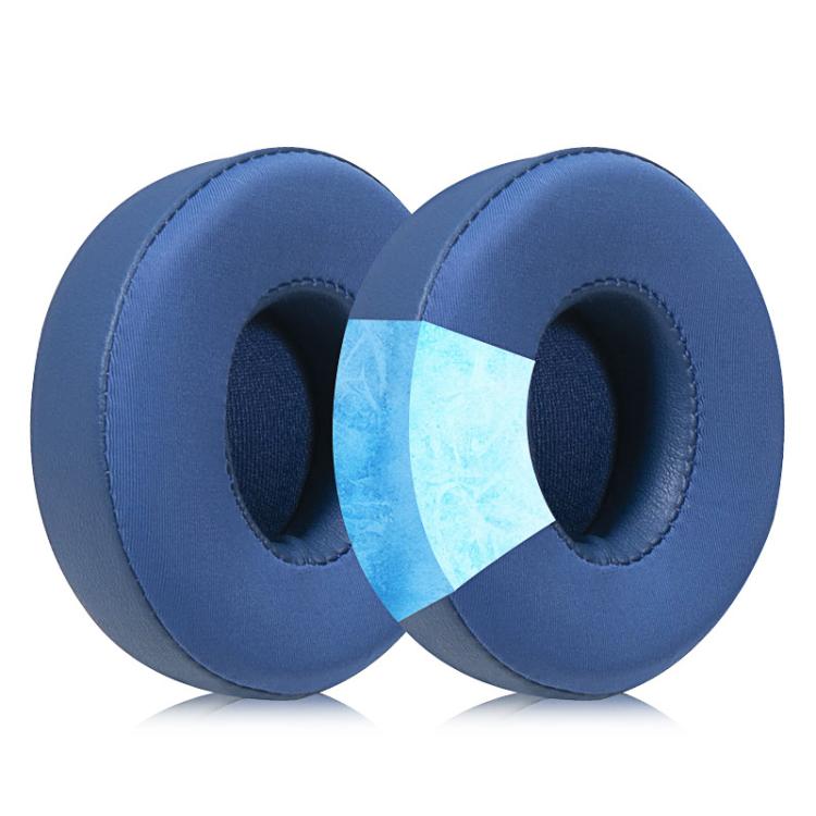 1 Pair Ice Feeling Gel Replacement Earpads For Beats Solo3 / Solo2(Blue) - Earmuff & Pad by buy2fix | Online Shopping UK | buy2fix