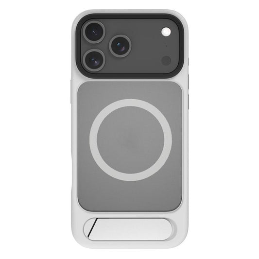 For iPhone 17 Pro Max Kalebol MagSafe Invisible Tilt Holder PC Hybrid TPU Case(Grey White) - iPhone 17 Pro Max Cases by Kalebol | Online Shopping UK | buy2fix