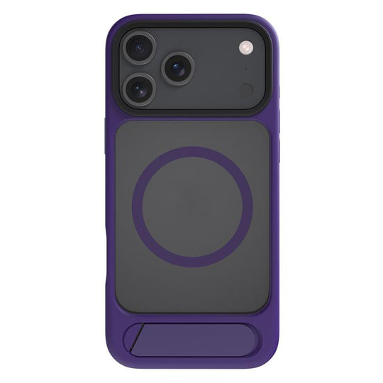 For iPhone 18 Pro Max / 17 Pro Max Kalebol MagSafe Invisible Tilt Holder PC Hybrid TPU Case(Purple)