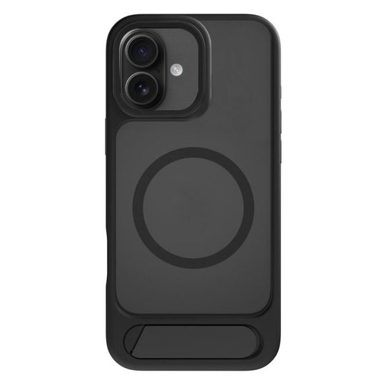 For iPhone 17 Kalebol MagSafe Invisible Tilt Holder PC Hybrid TPU Case(Black)