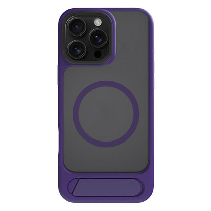 For iPhone 16 Pro Kalebol MagSafe Invisible Tilt Holder PC Hybrid TPU Case(Purple) - iPhone 16 Pro Cases by Kalebol | Online Shopping UK | buy2fix