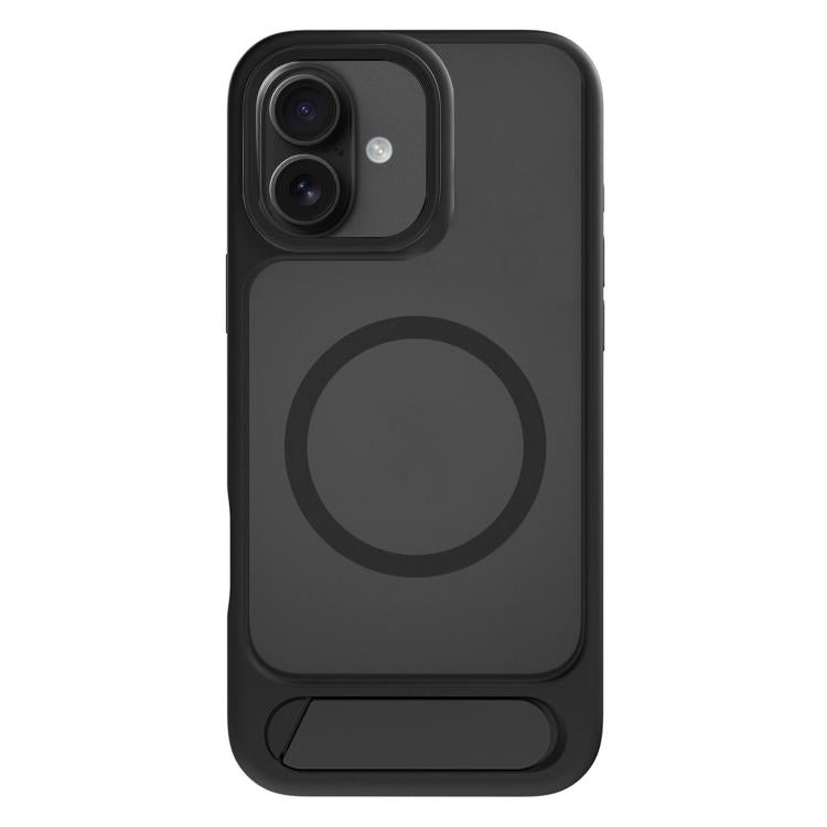 For iPhone 16 Plus Kalebol MagSafe Invisible Tilt Holder PC Hybrid TPU Case(Black) - iPhone 16 Plus Cases by Kalebol | Online Shopping UK | buy2fix