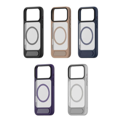 For iPhone 16 Pro Kalebol MagSafe Invisible Tilt Holder PC Hybrid TPU Case(Black) - iPhone 16 Pro Cases by Kalebol | Online Shopping UK | buy2fix