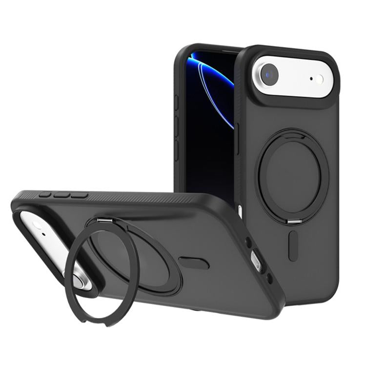 For iPhone Air Kalebol Rotating Holder MagSafe PC Hybrid TPU Phone Case(Black) - iPhone Air Cases by Kalebol | Online Shopping UK | buy2fix