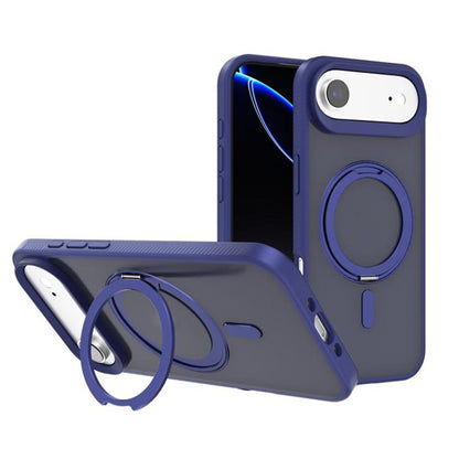 For iPhone Air Kalebol Rotating Holder MagSafe PC Hybrid TPU Phone Case(Blue) - iPhone Air Cases by Kalebol | Online Shopping UK | buy2fix