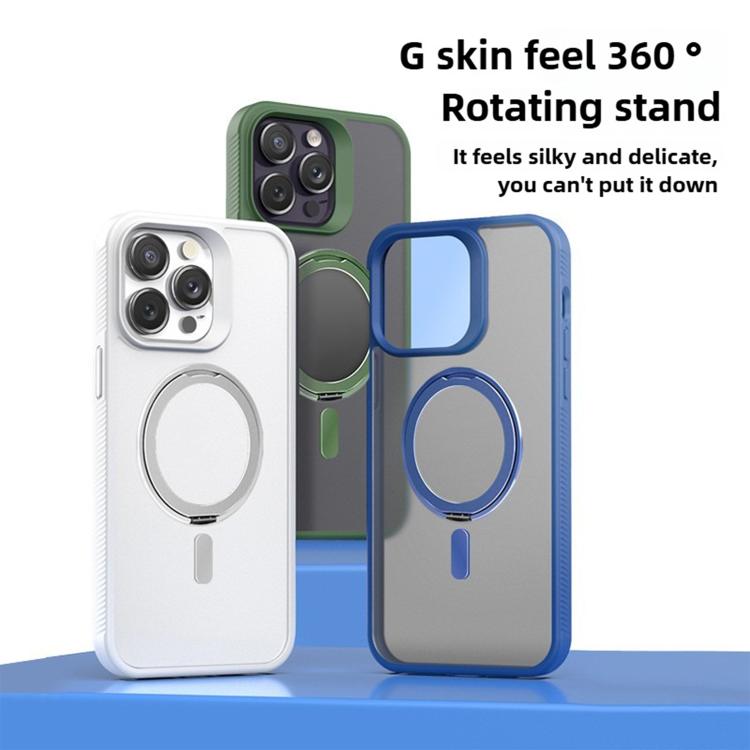 For iPhone 16 Pro Max Kalebol Rotating Holder MagSafe PC Hybrid TPU Phone Case(Black) - iPhone 16 Pro Max Cases by Kalebol | Online Shopping UK | buy2fix