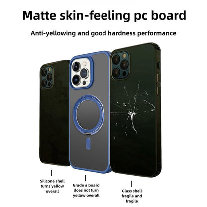 For iPhone 16 Pro Max Kalebol Rotating Holder MagSafe PC Hybrid TPU Phone Case(Black) - iPhone 16 Pro Max Cases by Kalebol | Online Shopping UK | buy2fix