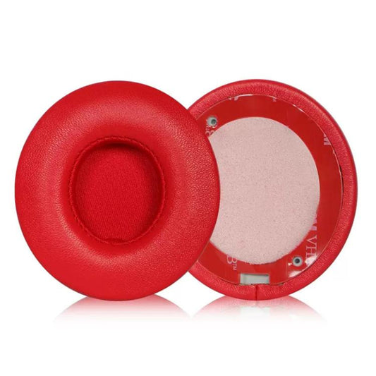 1 Pair Lambskin Replacement Earpads For Beats Solo3 / Solo2 Wireless(Red) - Earmuff & Pad by buy2fix | Online Shopping UK | buy2fix