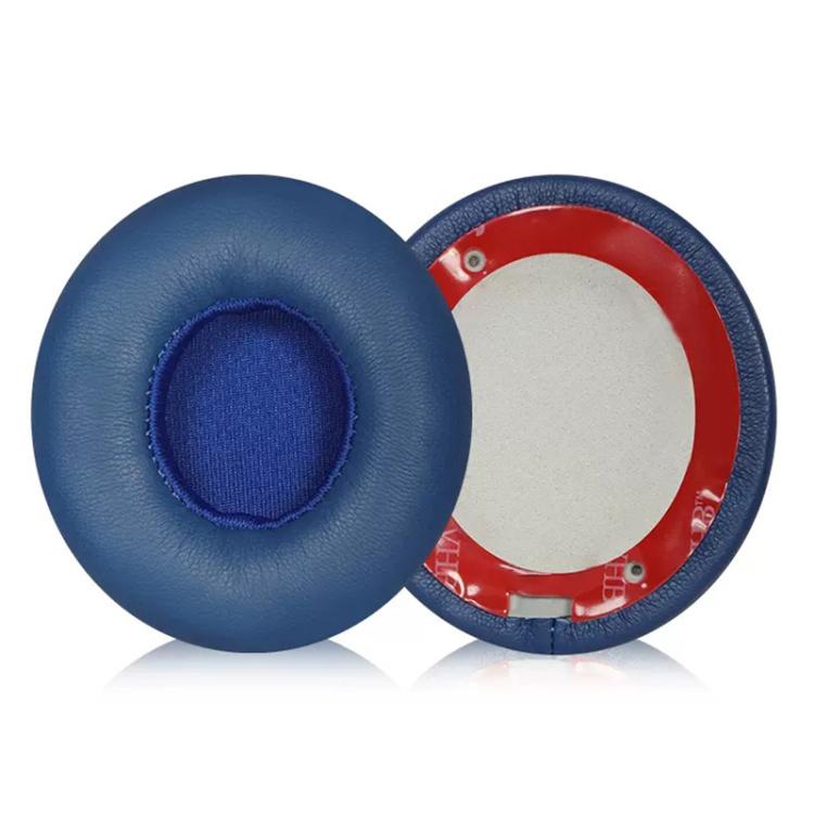 1 Pair Lambskin Replacement Earpads For Beats Solo3 / Solo2 Wireless(Blue) - Earmuff & Pad by buy2fix | Online Shopping UK | buy2fix