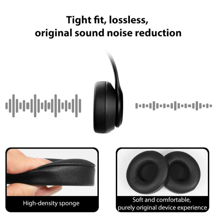 1 Pair Protein Leather Replacement Earpads For Beats Solo4(Cyan) - Earmuff & Pad by buy2fix | Online Shopping UK | buy2fix