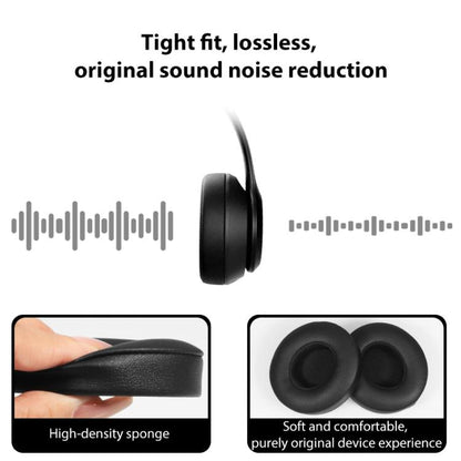 1 Pair Protein Leather Replacement Earpads For Beats Solo4(Cyan) - Earmuff & Pad by buy2fix | Online Shopping UK | buy2fix