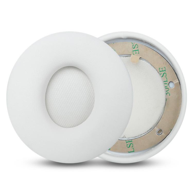 1 Pair Protein Leather Replacement Earpads For Beats Solo Pro(White) - Earmuff & Pad by buy2fix | Online Shopping UK | buy2fix