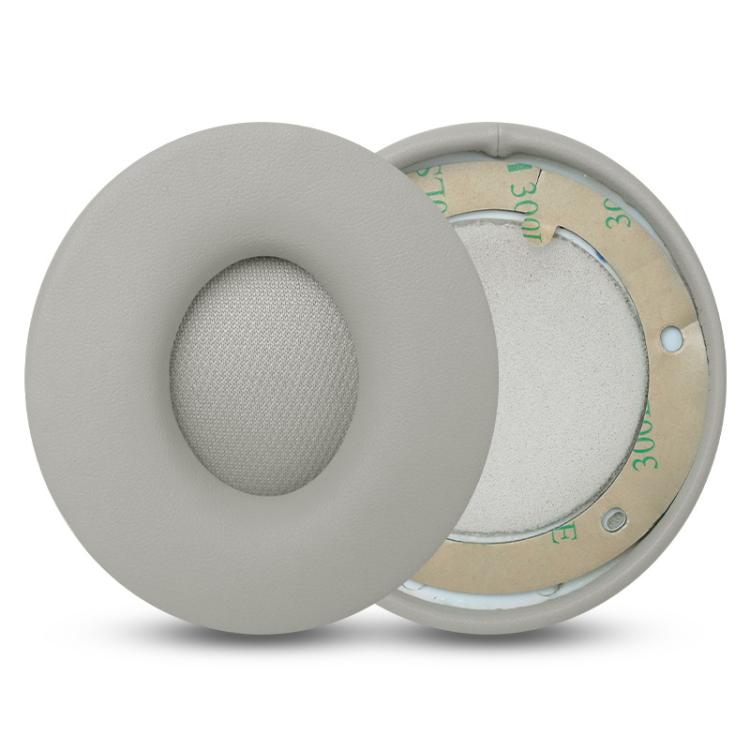 1 Pair Protein Leather Replacement Earpads For Beats Solo Pro(Grey) - Earmuff & Pad by buy2fix | Online Shopping UK | buy2fix