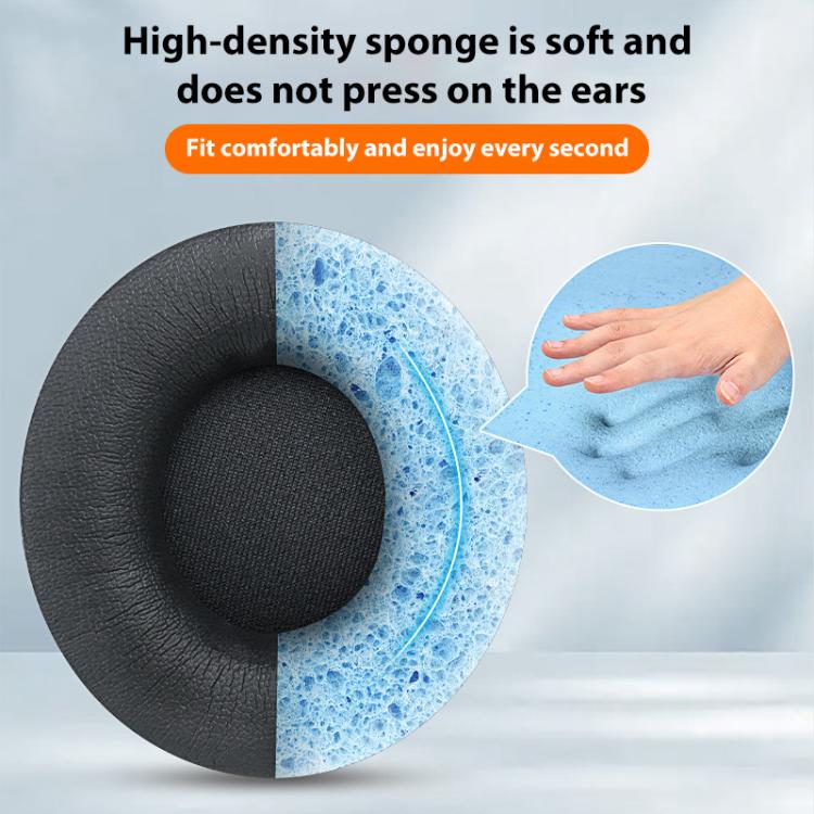 1 Pair Protein Leather Replacement Earpads For Beats Solo Pro(Black) - Earmuff & Pad by buy2fix | Online Shopping UK | buy2fix