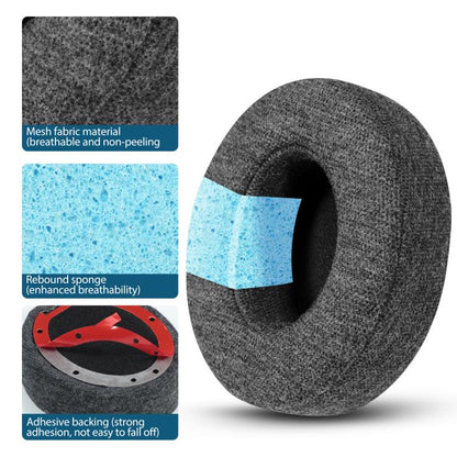 1 Pair Cotton Replacement Earpads For Beats Studio3 / 2(Black) - Earmuff & Pad by buy2fix | Online Shopping UK | buy2fix