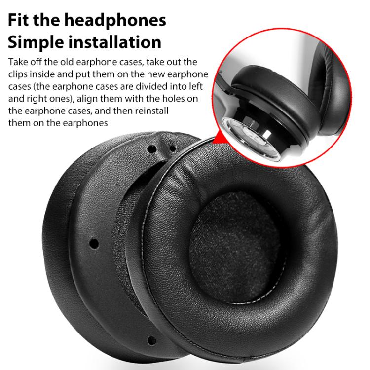 2pcs Protein Leather Replacement Earpads For EDIFIER G4 Pro(Black) - Earmuff & Pad by buy2fix | Online Shopping UK | buy2fix