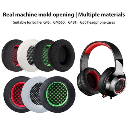 2pcs Mesh Replacement Earpads For EDIFIER HECATE G4(Black Red) - Earmuff & Pad by buy2fix | Online Shopping UK | buy2fix